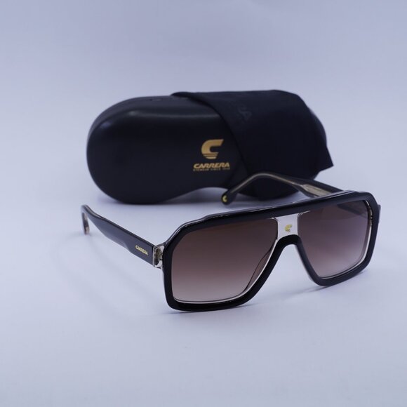 CARRERA 1053/S 00WM A8 Aviator Sunglasses - Black Beige/Brown - Picture 1 of 11